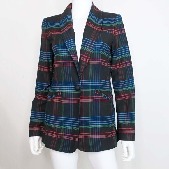CAbi Plaid Holiday Blazer $169 Fall 2019 Style #3850 Casual Career Women's Small - Picture 2 of 5